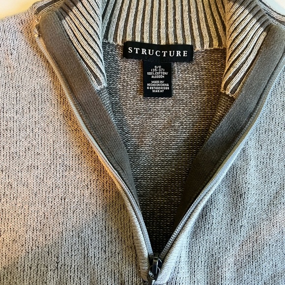 Structure Mens 1/4 Zips Small Sweater - Picture 2 of 3